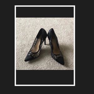 Black lace dress shoes